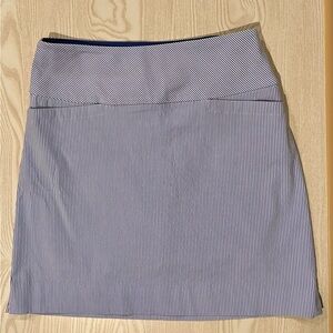 S. C. and Co. Pickleball Skort Blue White Stripe Seersucker 2 Side Pockets S